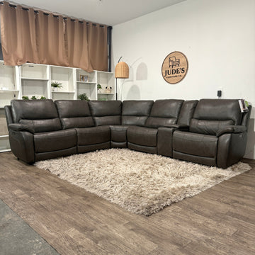 New Leather Sectional Sofa Couch with Power Recliners - Delivery Available