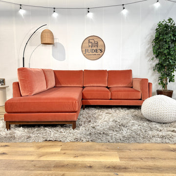 Interior Define Coral Gaby 3-Seat Sectional with Bumper