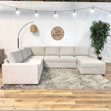 Thomasville Glenn Fabric Sectional with Storage Chaise
