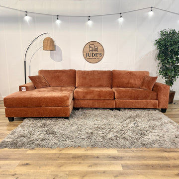 Steppe Left Facing 3 Piece Modular Sectional in Sepia