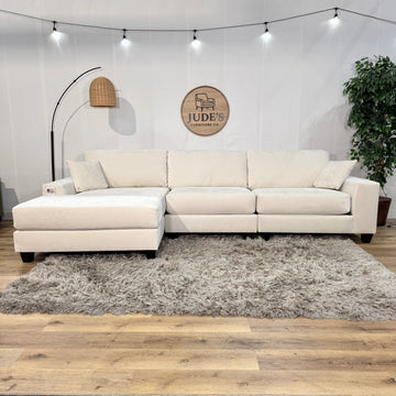 Steppe Left Facing 3 Piece Modular Sectional in Cream