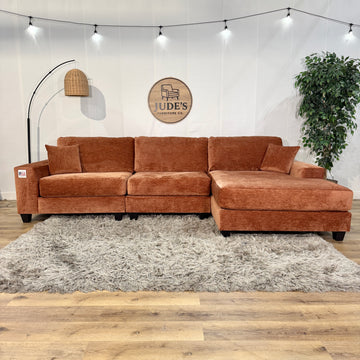 Steppe Right Facing 3 Piece Modular Sectional in Sepia