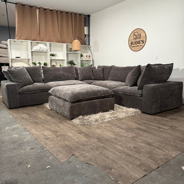 Dark Gray Sereen 6-piece Fabric Modular Sectional