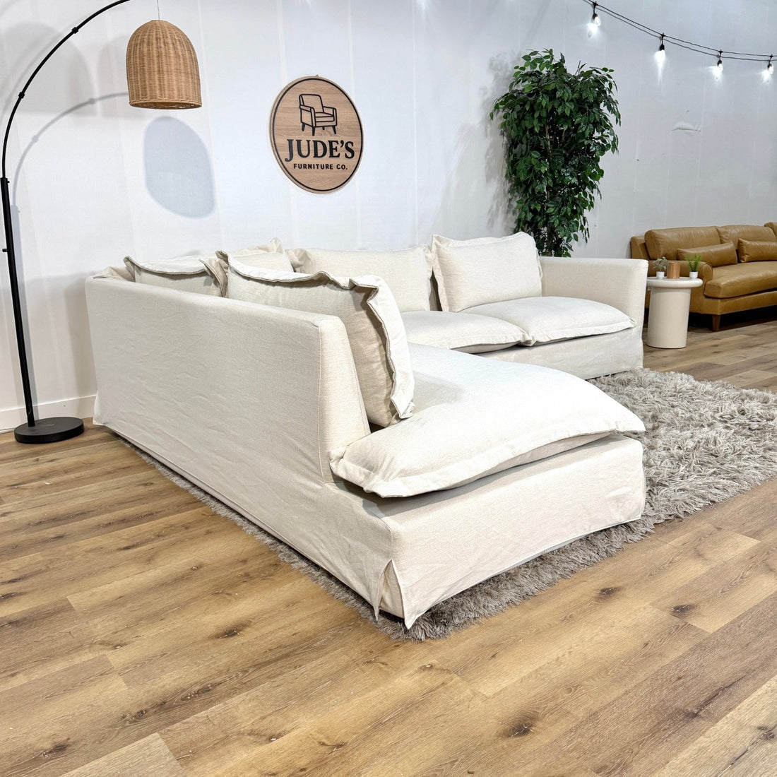 Interior Define Skylar Slipcovered 3-Seat Bumper Sectional