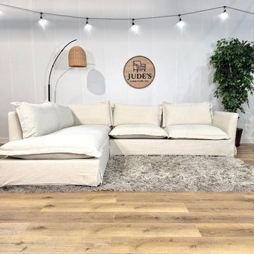 Interior Define Skylar Slipcovered 3-Seat Bumper Sectional