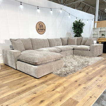 Sereen 6-piece Fabric Modular Sectional, Taupe