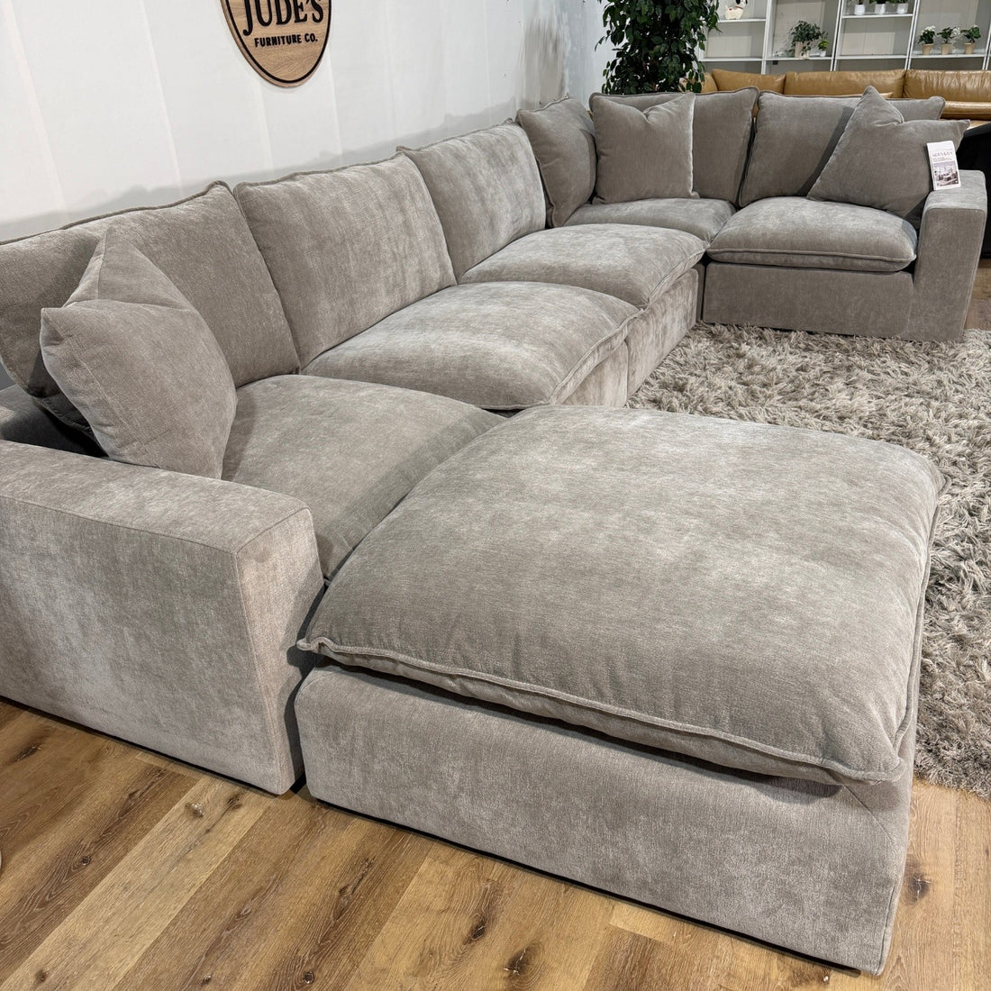 Sereen 6-piece Fabric Modular Sectional, Taupe