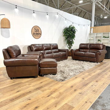 Austin Leather Collection Sofa, Loveseat, and Chair