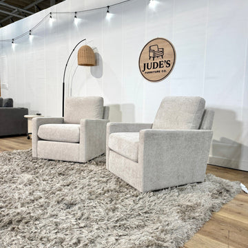 Henredon Marley Fabric Swivel Accent Chair Set