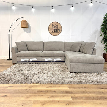 Thomasville Miles Fabric Sectional with Power Footrest