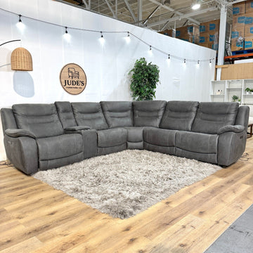Kelsee Fabric Power Reclining Sectional with Power Headrests