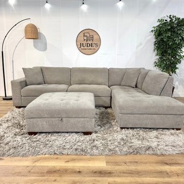Miles Fabric Sectional with Ottoman