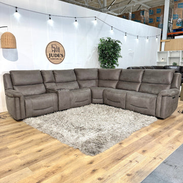 Carlin Fabric Power Reclining Sectional with Power Headrests