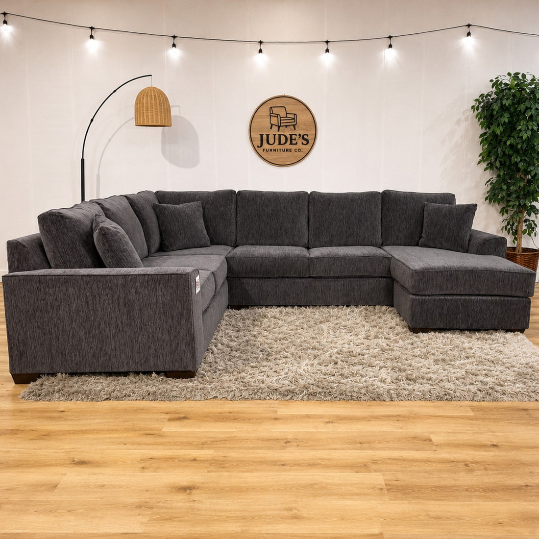 The Adeline Sectional in Storm Gray