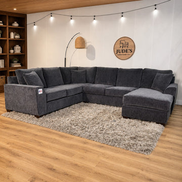 The Adeline Sectional in Storm Gray