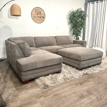 Penelope Fabric Sectional with Ottoman