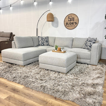 Drayden Fabric Sectional with Ottoman