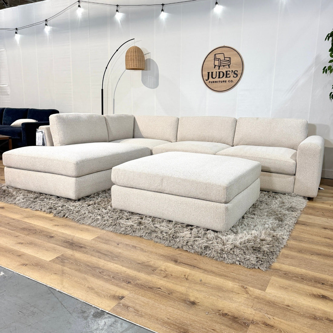 Andee Fabric Sectional with Ottoman