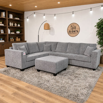 The Everly Sectional in Light Gray