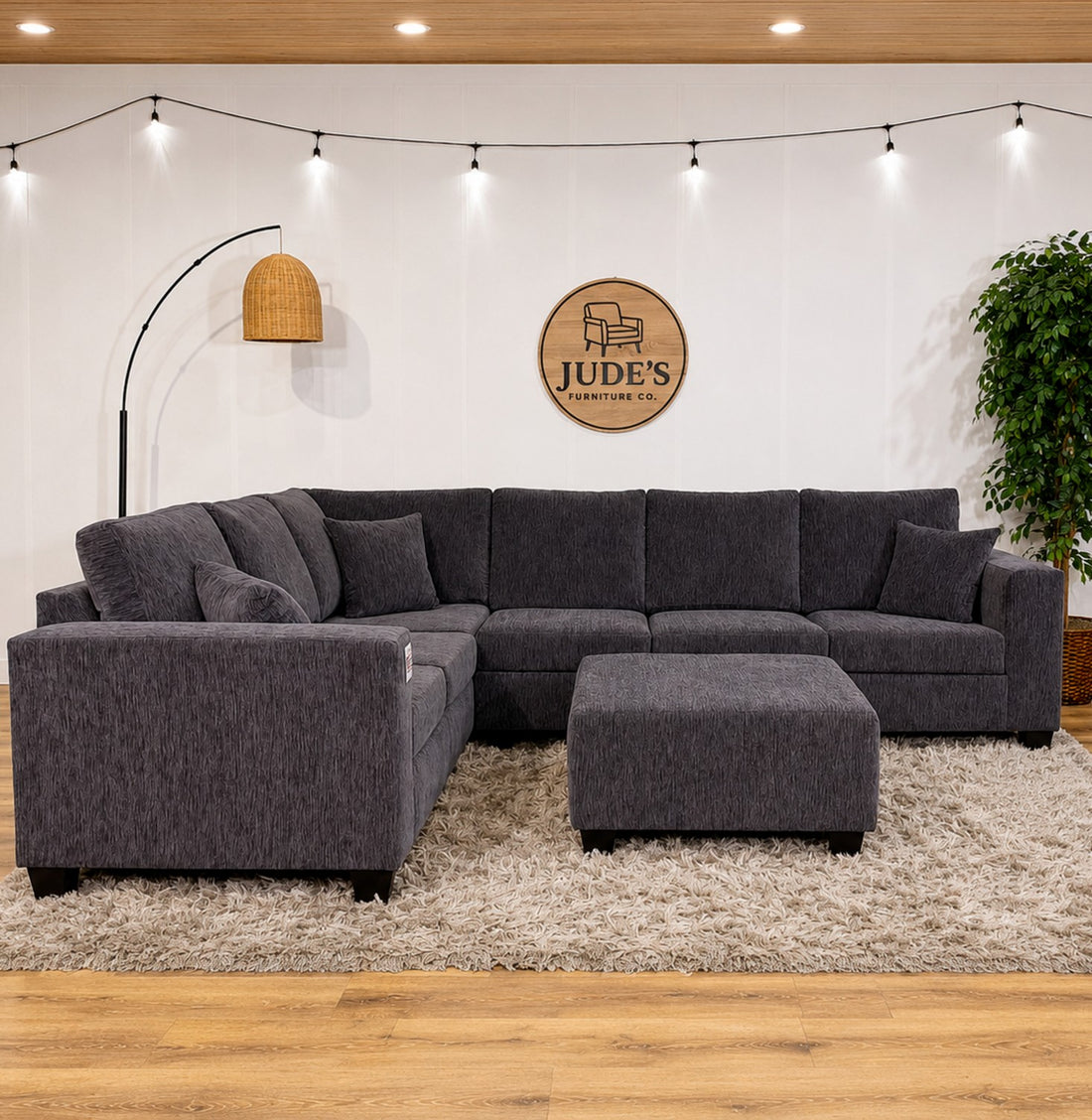 The Everly Sectional in Storm Gray